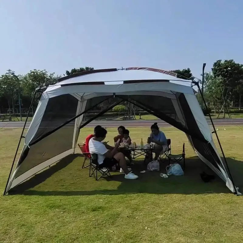 Portable Folding Mosquito Mesh Tent with Sunshade Canopy for Camping & Outdoor Adventures