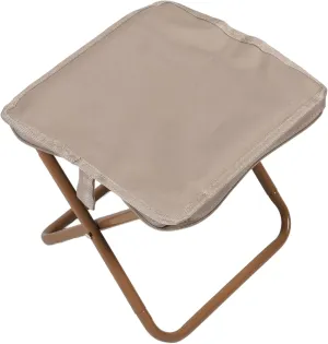 Portable Folding Stool Compact Picnic Barbecue Chair with Khaki Zippered Bag for Camping Fishing Hiking Gardening Beach Picnics BBQ and Outdoor Activities