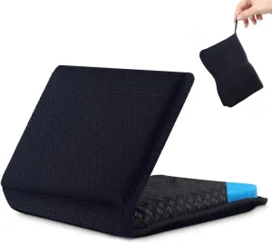 Portable Gel Seat Cushion, Comfortable Breathable Gel Travel Cushion for Back Tailbone Pain Relief, Foldable Chair Seat Pads for Outdoor Camping Airplane Car Office Home