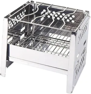 Portable Grill Accessory Collapsible Camping Stove Small Outdoor BBQ Stainless Steel Burning Stove