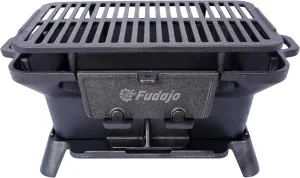 Portable Outdoor Charcoal Grill for Memorable Cookouts, Durable Enameled Cast Iron Design, Camping, Picnics, and Tailgating