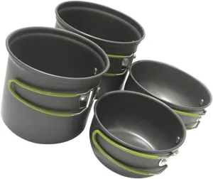 Portable Outdoor Cooking Utensils Set 2-3 Person Camping Cookware Kit Aluminum Cooking Pot Camp Cookware Camp Kitchen Utensil