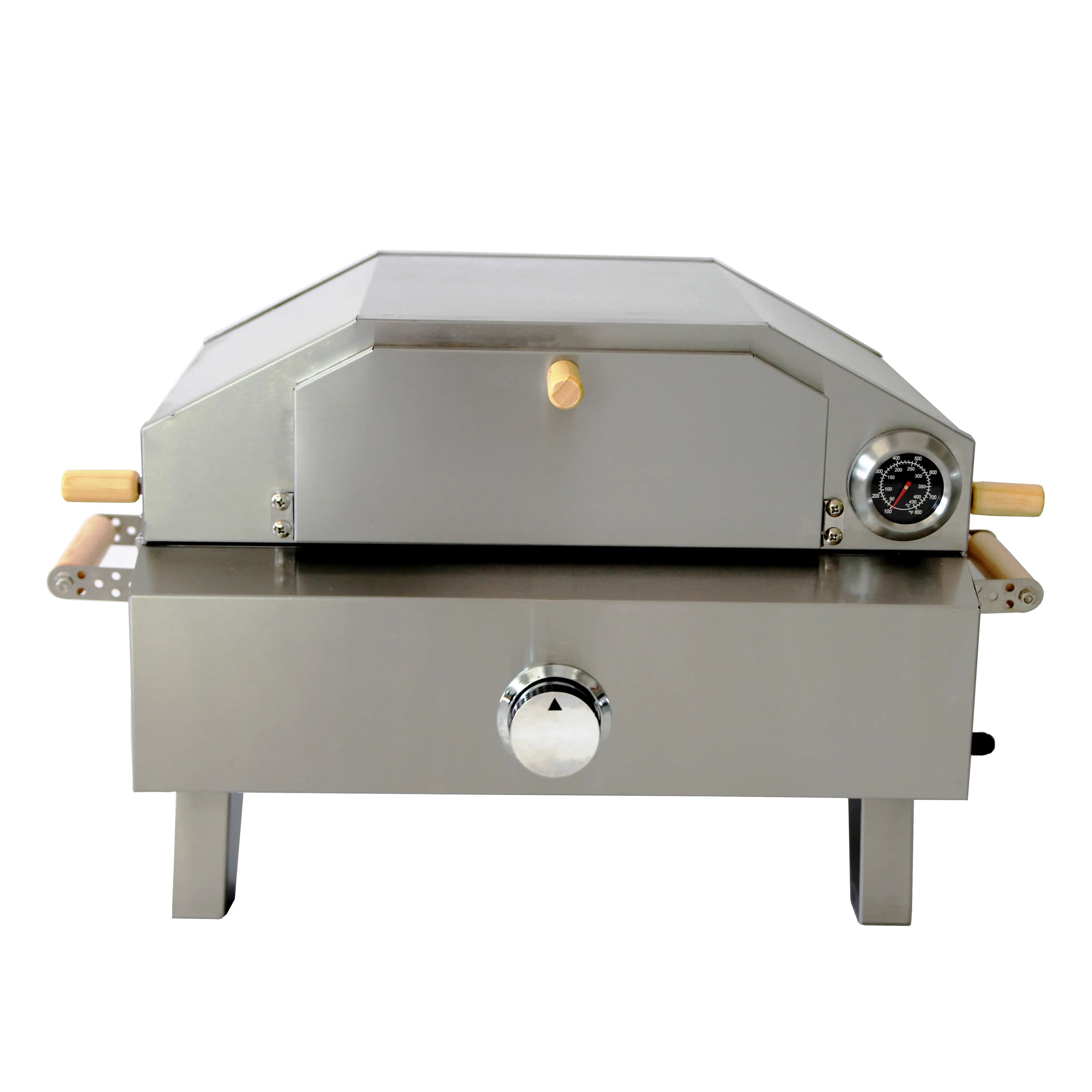 Portable Outdoor Stainless Steel Propane BBQ Gas Grill   Pizza Oven Combo