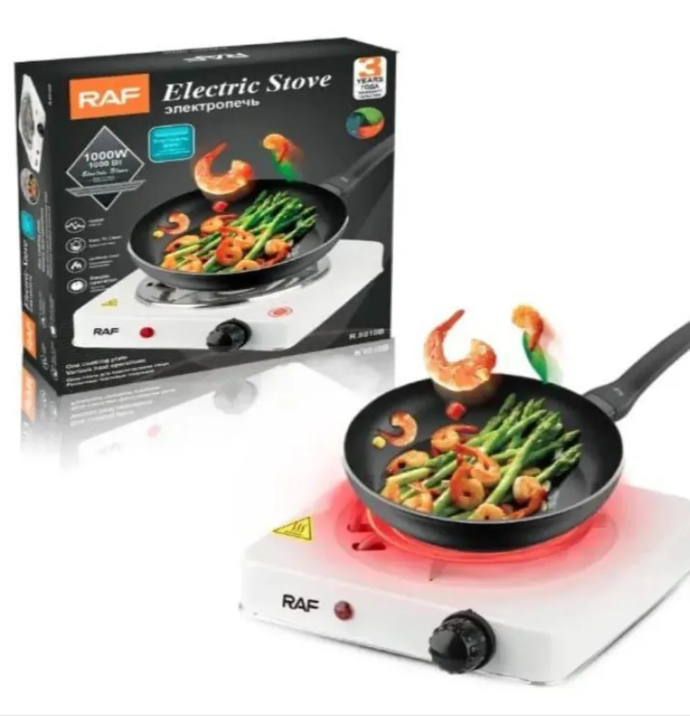 Portable Rechargeable Electric Stove  - Sleek Black Stainless steel Design