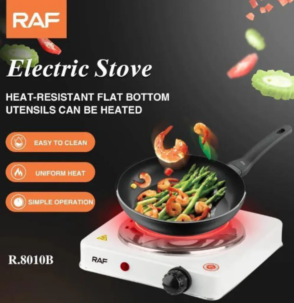 Portable Rechargeable Electric Stove  - Sleek Black Stainless steel Design