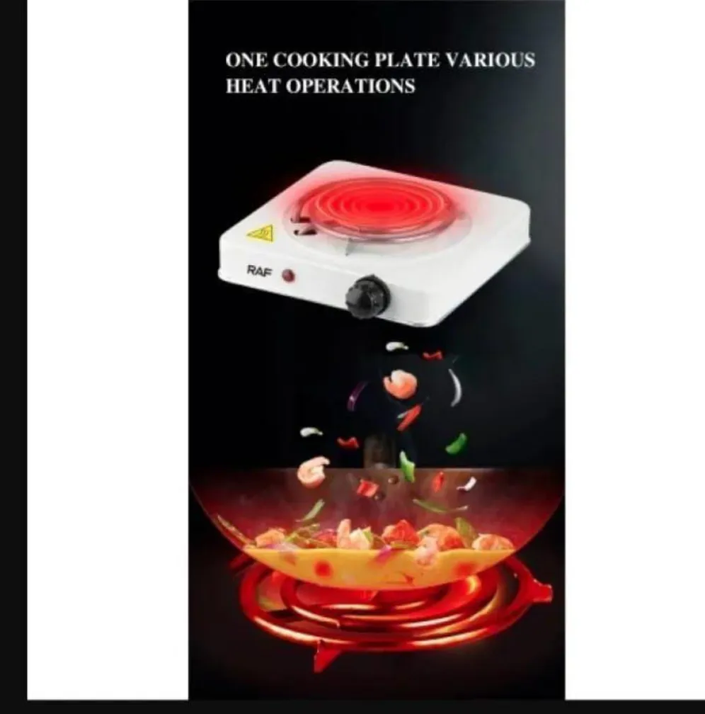 Portable Rechargeable Electric Stove  - Sleek Black Stainless steel Design
