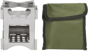 Portable Stainless Steel Folding Wood Burning Stove Mini Cooker Outdoor Camping Travel Hiking Picnic Kit