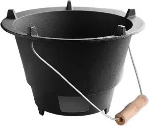 Portable Wood Burning Stove, Outdoor Stove with Handle, Cast Iron Wood Burning Stove, Tent Stove for Outside Bonfire Patio Backyard Cooking(35 * 35 * 19cm)
