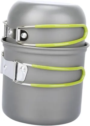 Pot Set Camping Pan Set Lightweight Outdoor Cookware for Hiking Climbing Survival Gear Aluminum Alloy Cookware Collapsible Handle