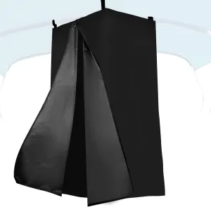 Privacy Tent for Boats, Heavy-Duty Hanging Changing Room for Pontoon Boats, Privacy Curtains for Pontoon Boats, Attaches to Bimini Top Poles (Black)