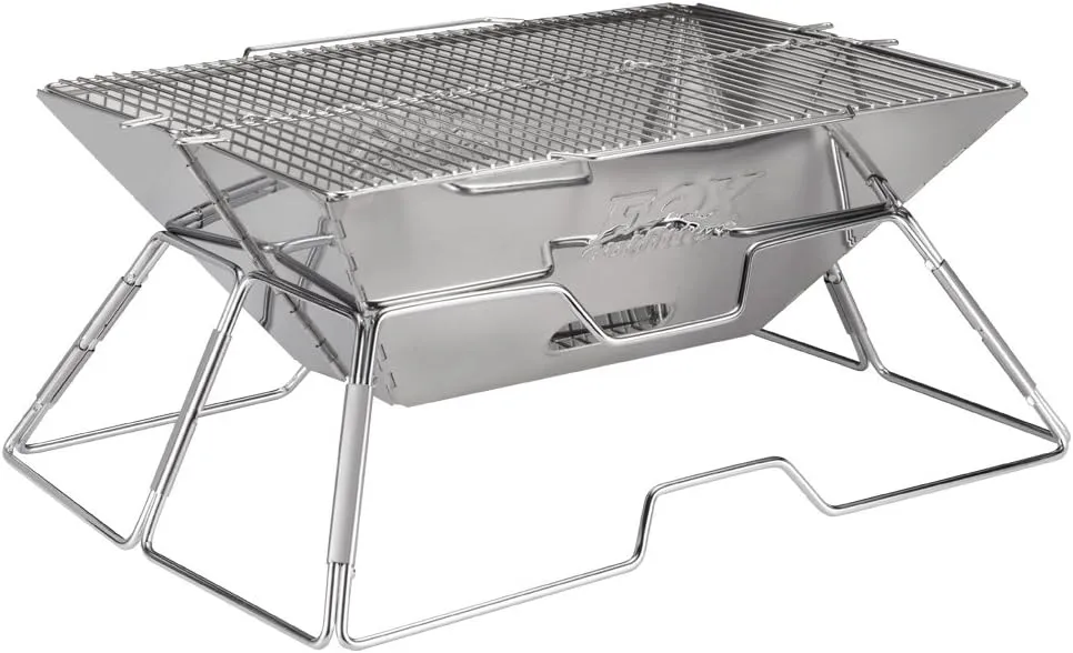 Quick Grill Large: Portable Camping Charcoal Grill with Carrying Bag for Backpacking / 304 Stainless Steel Grill/Outdoor Stove Burner/Hiking Travel Picnic BBQ
