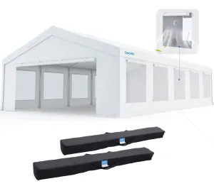Quictent 20'x30' Heavy Duty Party Tent with Roll-up Ventilated Mesh Windows, Outdoor Event Shelter for Parties Wedding Carports Canopy BBQ