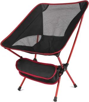 Recliner Chair,Compact Outdoor Chair, Travel Folding Chair Ultralight Outdoor Portable Beach Hiking Picnic Seat Fishing Tools Chair,Red