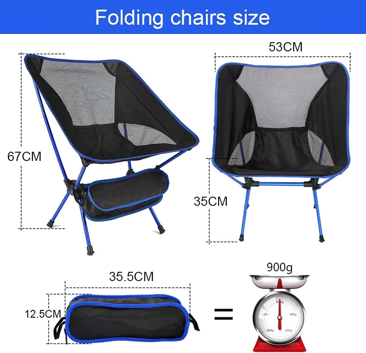 Recliner Chair,Compact Outdoor Chair, Travel Folding Chair Ultralight Outdoor Portable Beach Hiking Picnic Seat Fishing Tools Chair,Red