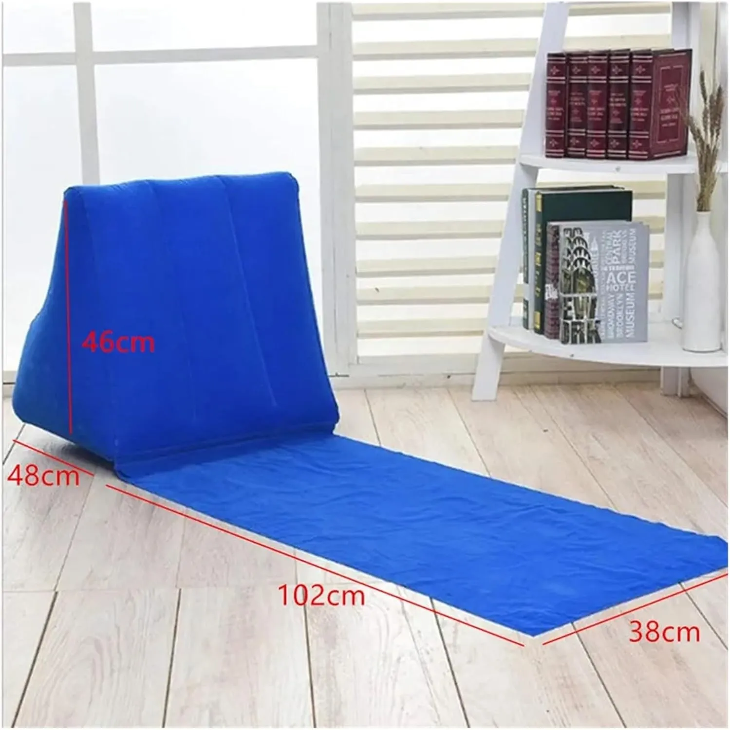 Recliner Inflatable Beach Lounger Foldable Soft Inflatable Beach Mat Festival Camping Leisure Lounger Back Pillow Cushion Chair Fit for Seat Air Portable (Color : C)