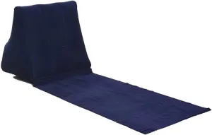 Recliner Inflatable Beach Lounger Foldable Soft Inflatable Beach Mat Festival Camping Leisure Lounger Back Pillow Cushion Chair Fit for Seat Air Portable (Color : C)