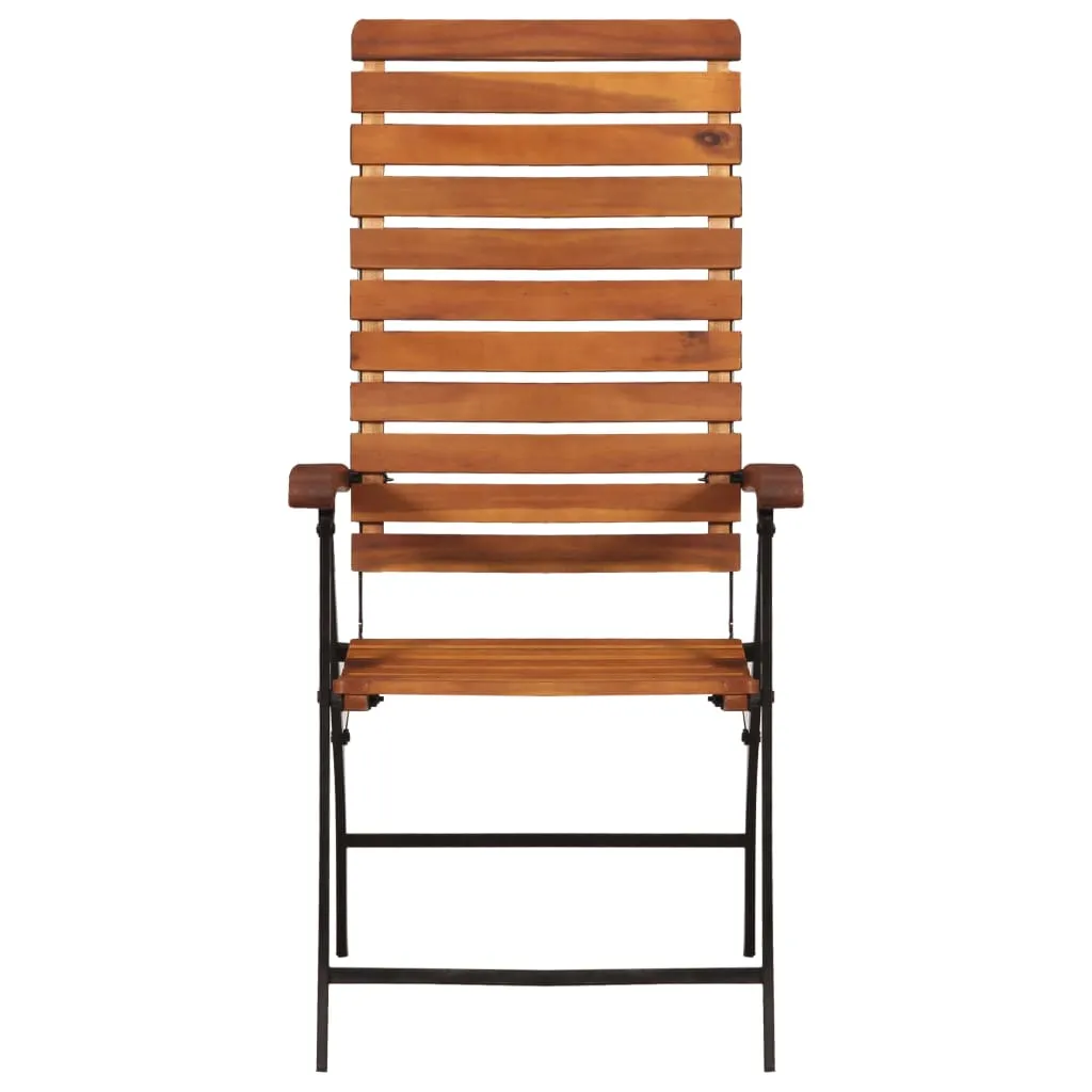 Reclining Patio Chairs 2 pcs Solid Wood Acacia