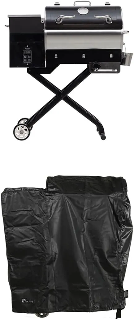 recteq Pellet Grill - Road Warrior 340   Cover, Portable Electric Pellet Smoker Grill, BBQ, Wood Pellets, Sear, Smoke, and More