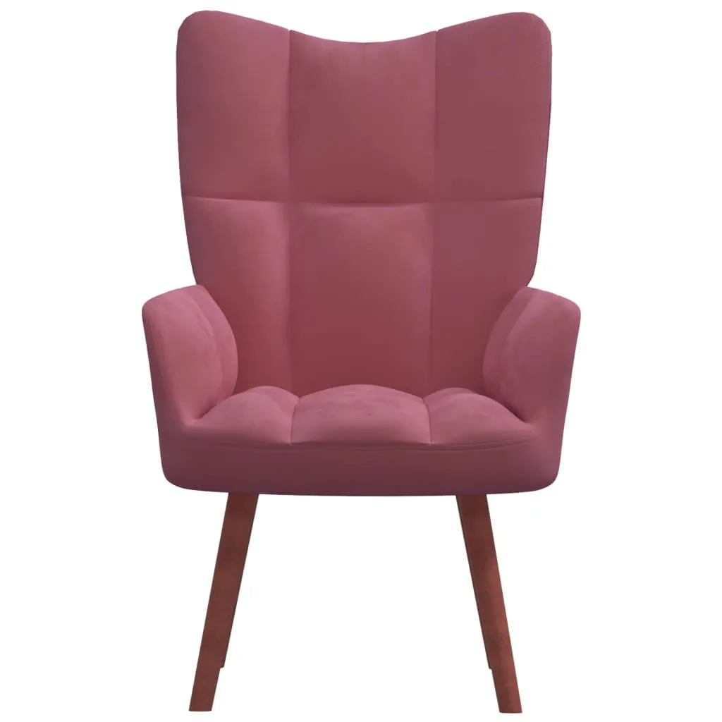 Relaxing Chair Pink Velvet