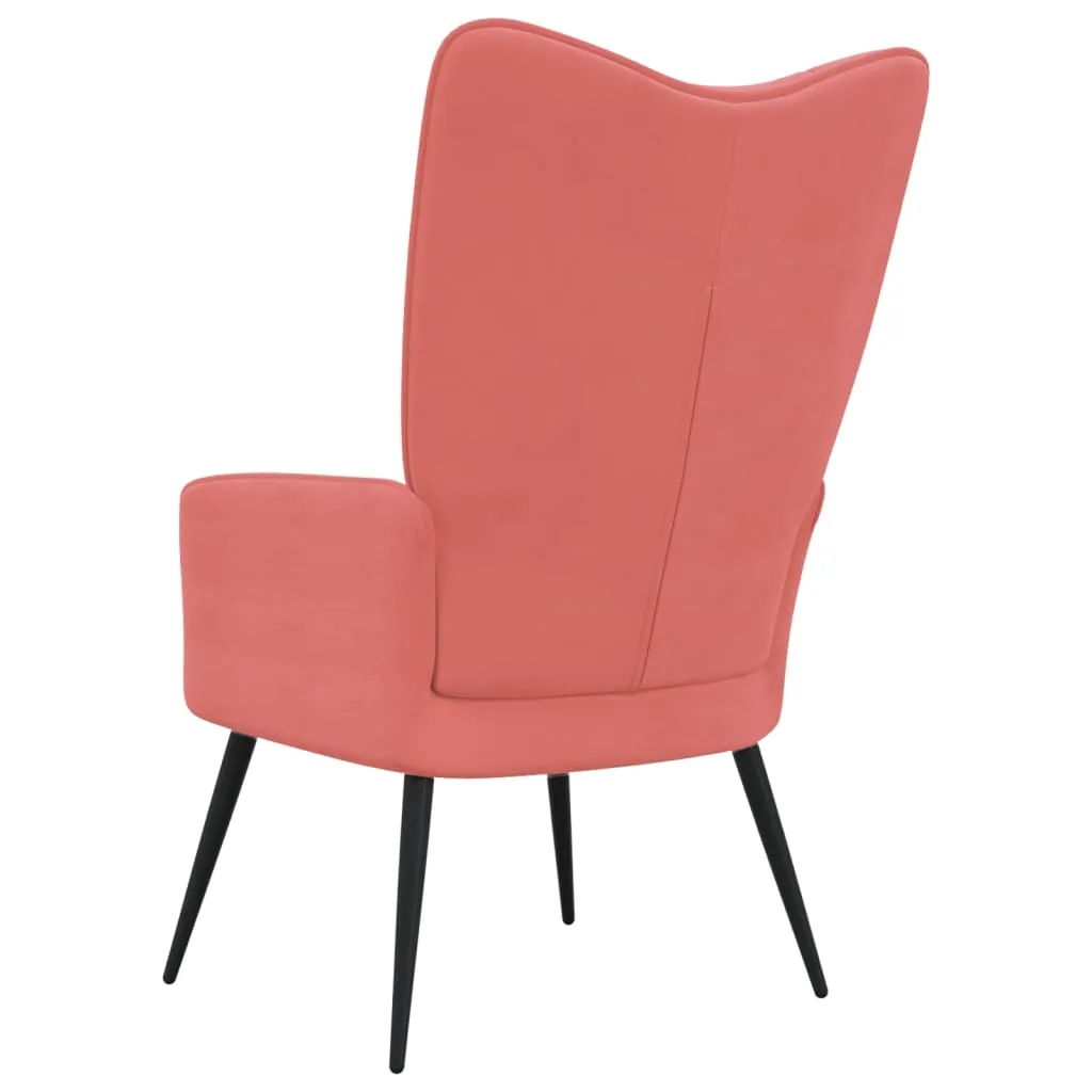 Relaxing Chair Pink Velvet