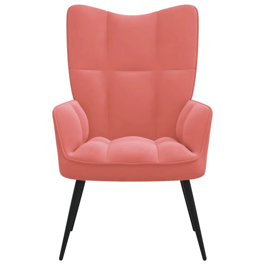 Relaxing Chair Pink Velvet