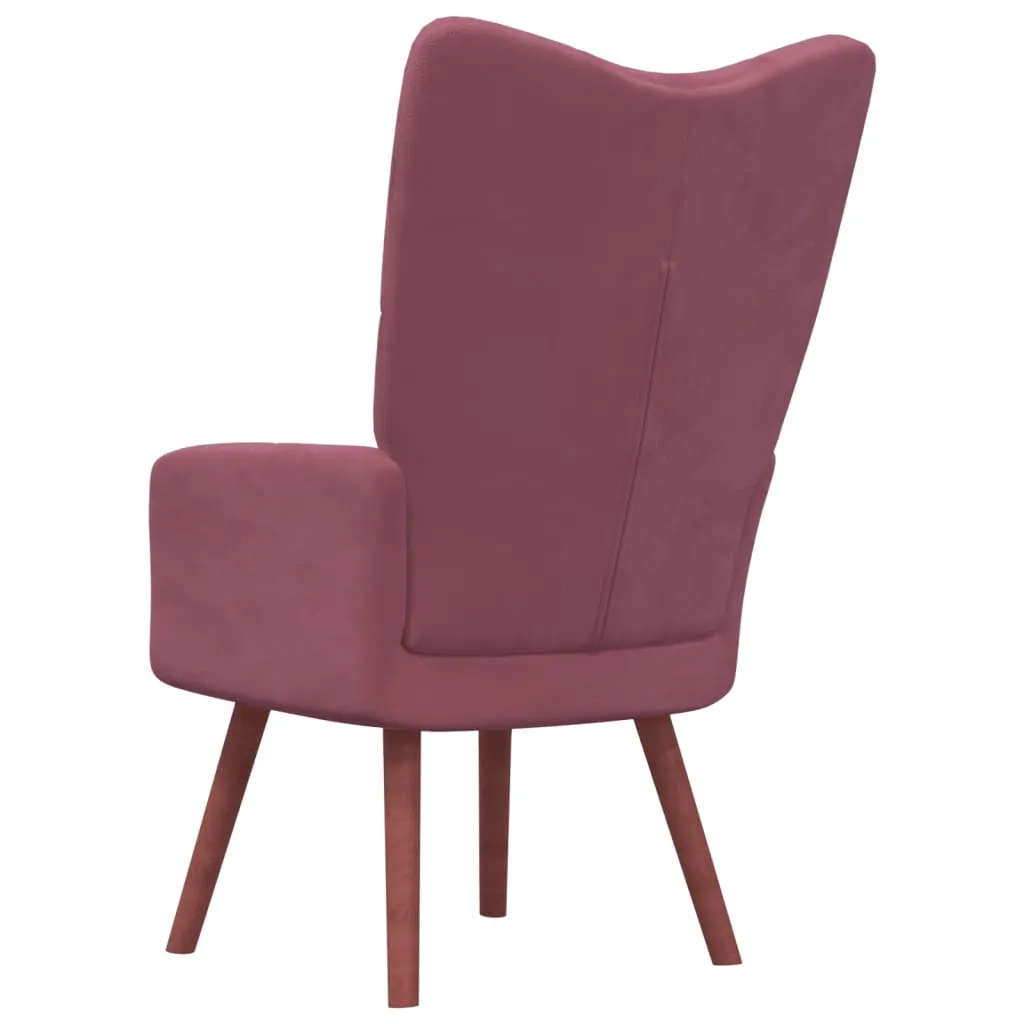 Relaxing Chair Pink Velvet