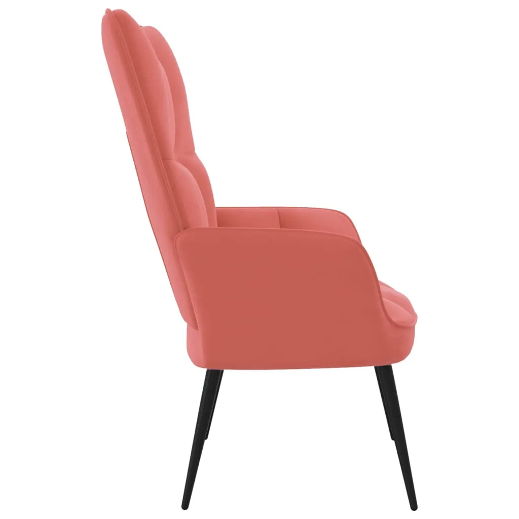 Relaxing Chair Pink Velvet