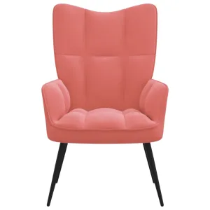 Relaxing Chair Pink Velvet