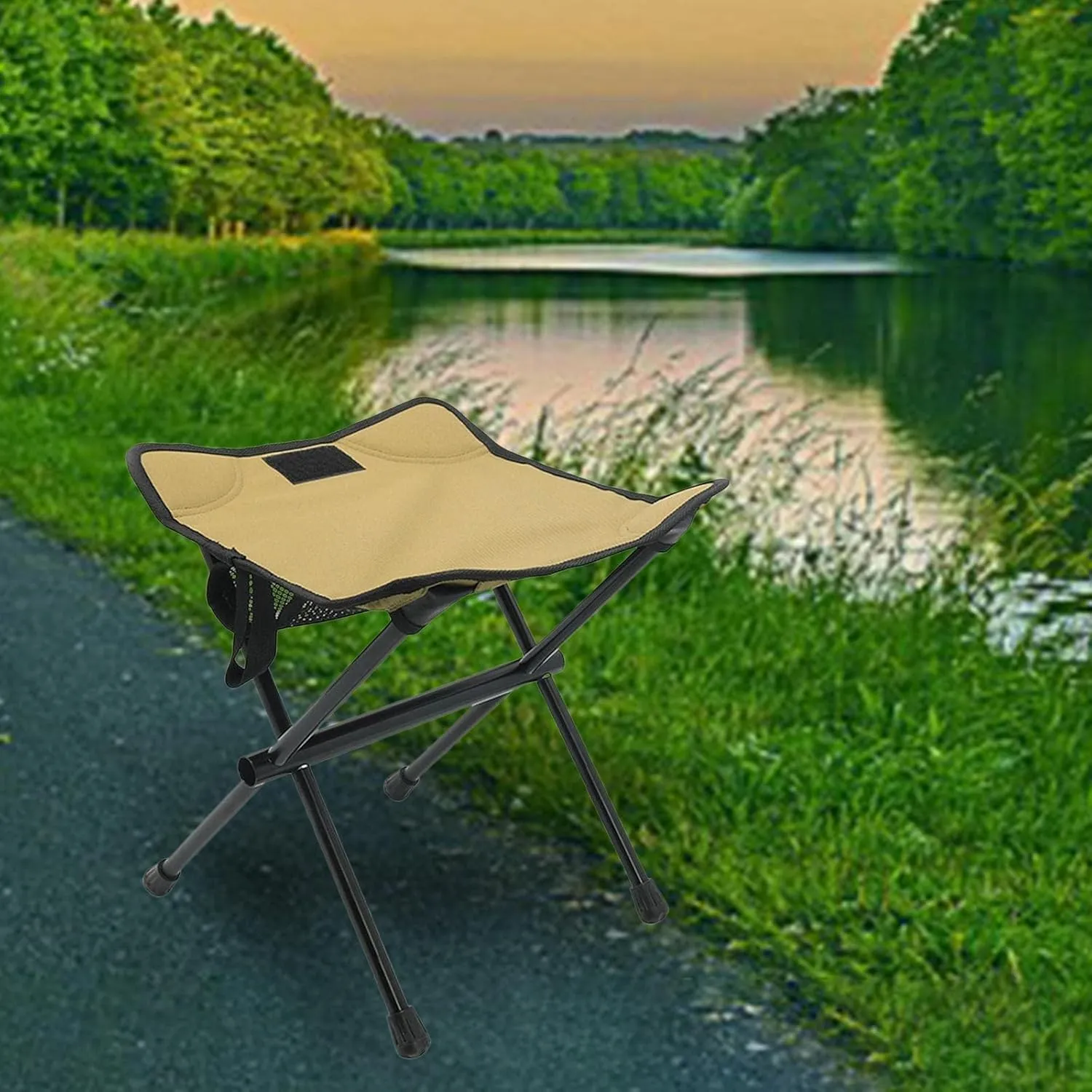 Removable Fishing Chair Footrest Lazy Seat Aluminum Non Slip Feet Legs Rest Portable Foldable Footstool Foot Stool for Hiking Camping Picnic