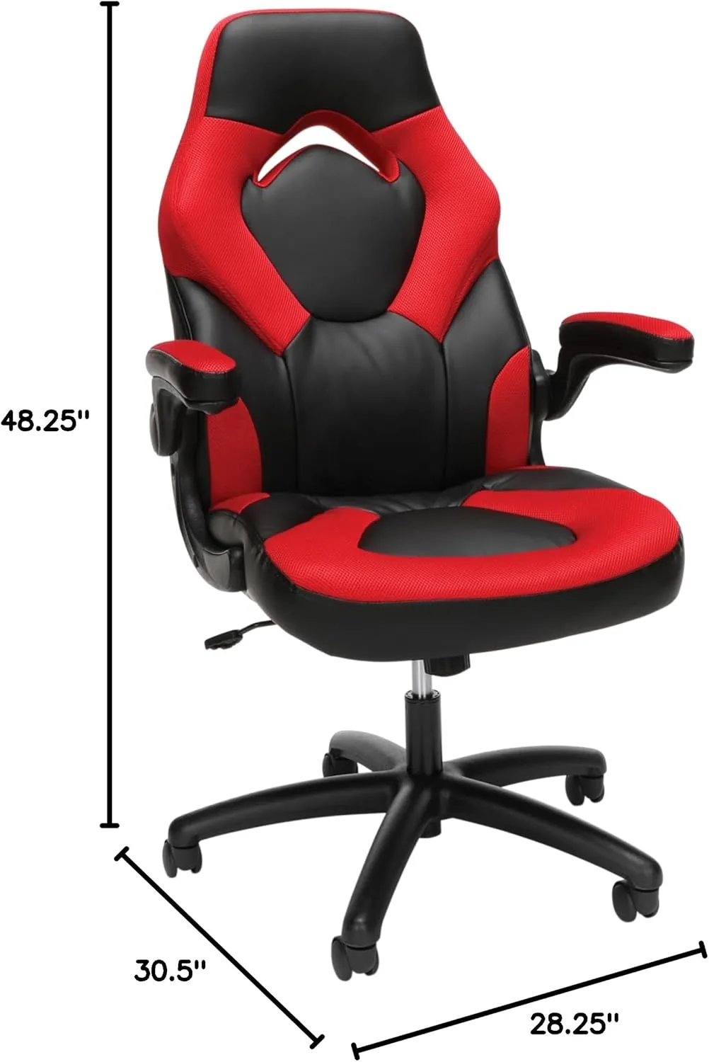 RESPAWN 3085 Gaming Chair - Gamer & Office Chair with Integrated Headrest, Adjustable Tilt & Tilt Lock - Red