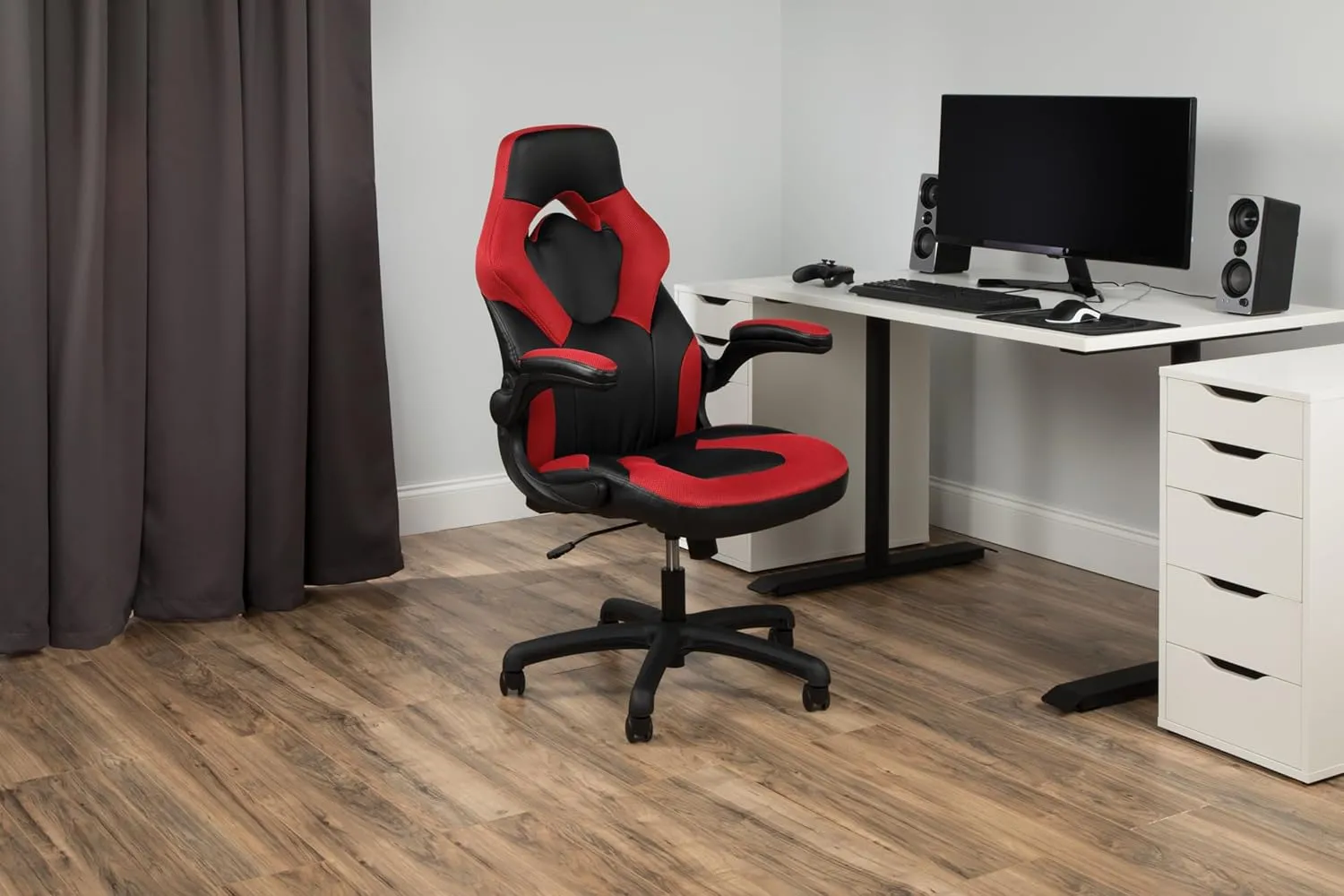 RESPAWN 3085 Gaming Chair - Gamer & Office Chair with Integrated Headrest, Adjustable Tilt & Tilt Lock - Red