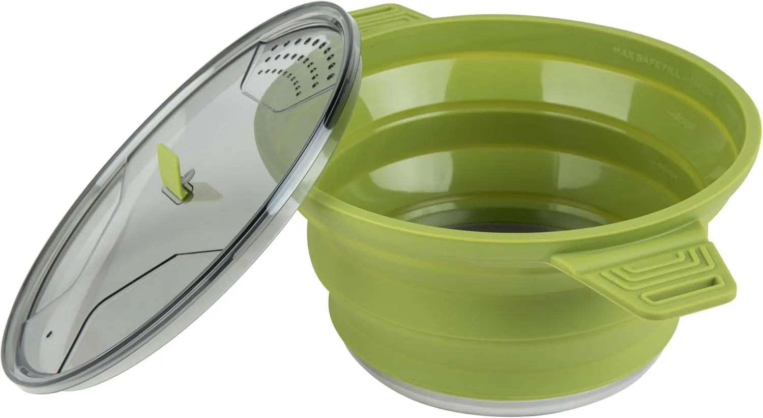 Restaurantware-Hi Tek 2.5 Liter Collapsible Camping Pot, 1 Portable Cook Pot - with Lid, Stainless Steel Bottom, Silicone Camping Cookware, for Travel Or Outdoor Hiking- Restaurantware