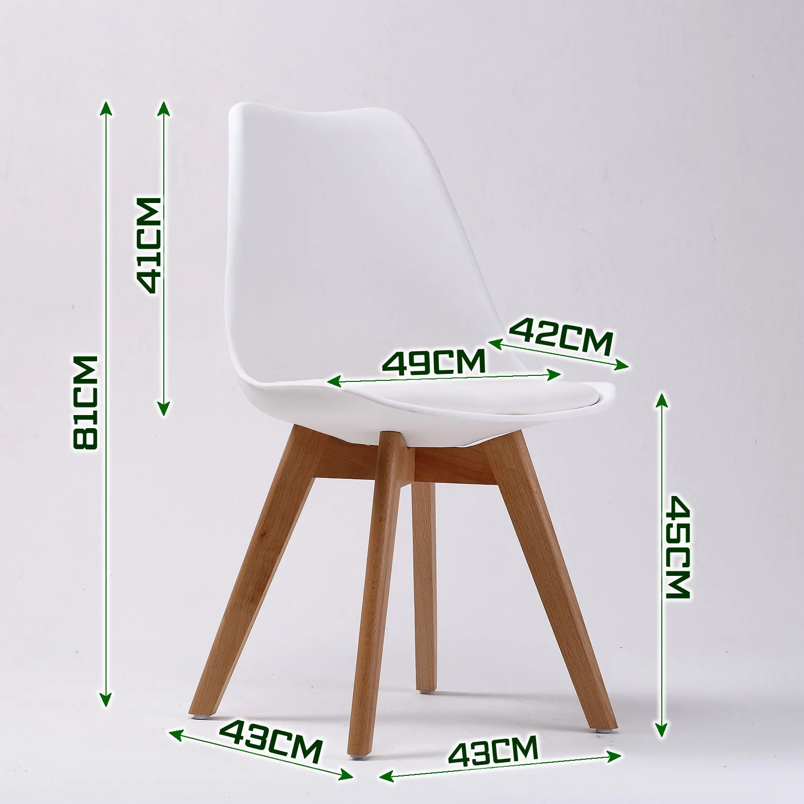 Retro (Set of 2) PU Leather Dining Chairs - White