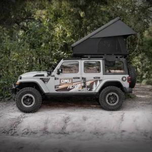 Rooftop Hard Shell Roof Top Tent for 2-3 Person,100% Aluminum Alloy Shell, Hard Shell Waterproof All-Weather Car Tent for Camping, Waterproof, Windproof, for SUV, Truck, Jeep (Black)