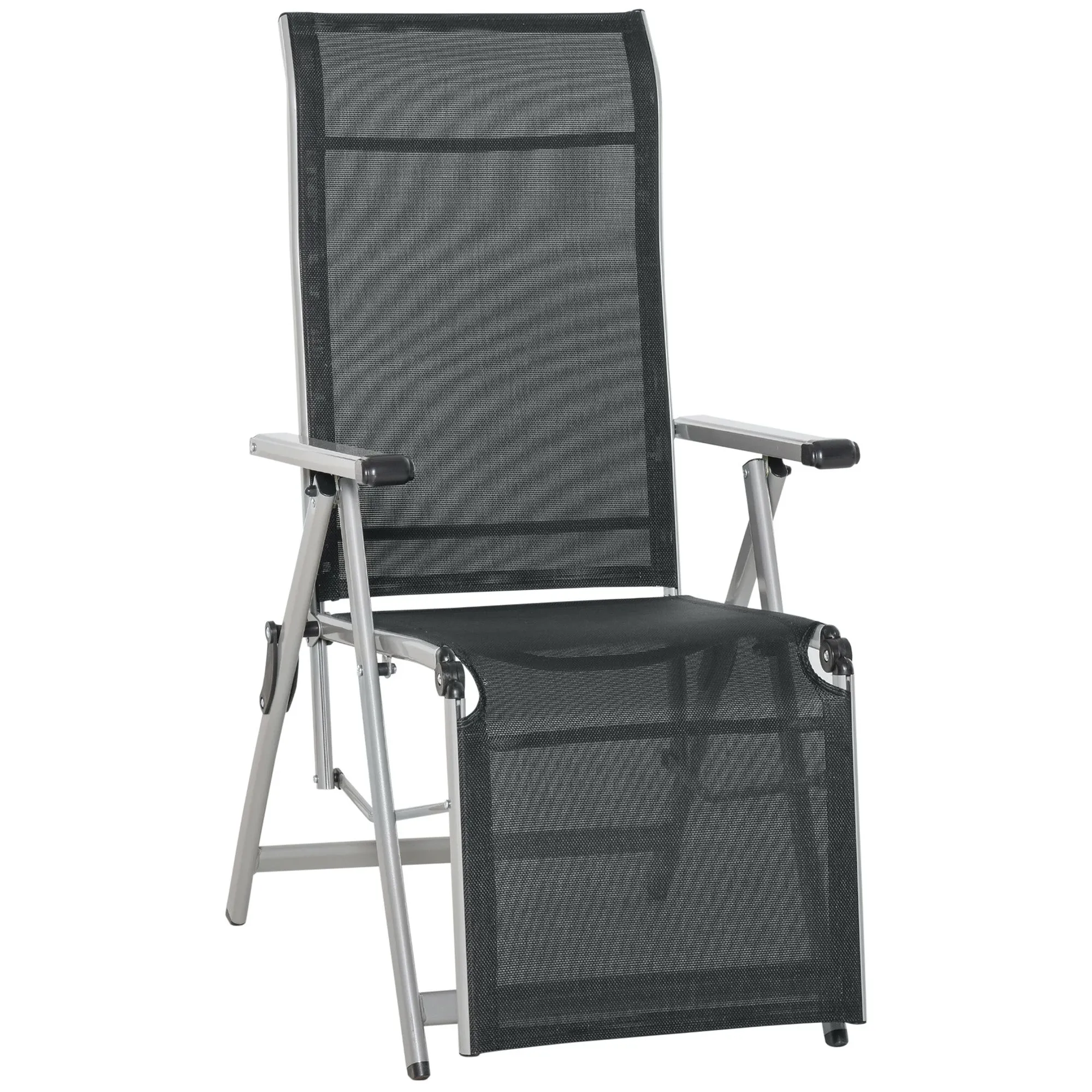 Rootz Lying Chair Sun Lounger - Foldable Recliner - Adjustable Deck Chair - Ultimate Comfort - 153cm x 58cm x 76cm