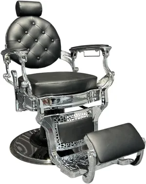Salon Dedicated Barber Chair, Hydraulic Barber Chair with Adjustable Headrest, Footrest, Reclining Hair Salon Chair, Classic Massage Beauty Spa Salon Equipment,Black