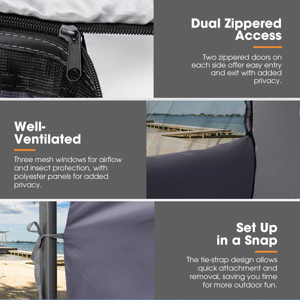 San Hima Portable Gazebo Inner Tent Waterproof 3m x 3m Zippered Outdoor Camping