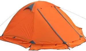 Season 2-Person Double Layer Backpacking Tent Aluminum Rod Windproof Waterproof for Camping Hiking Travel Climbing - Easy Set Up ?(Color:Orange)