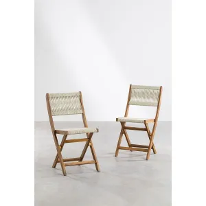 Set of 2 Folding Garden Chairs