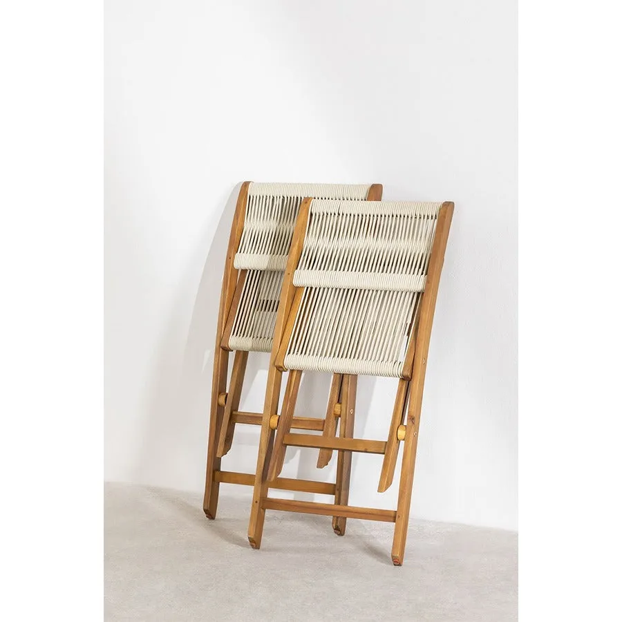 Set of 2 Folding Garden Chairs