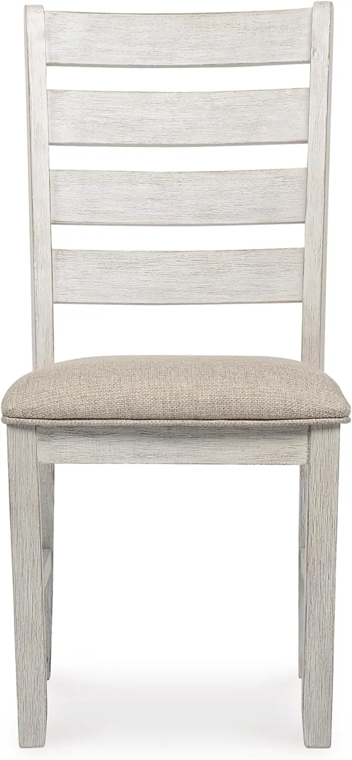 Signature Design by Ashley Skempton Modern Farmhouse Dining Room Chair, 2 Count, Whitewash