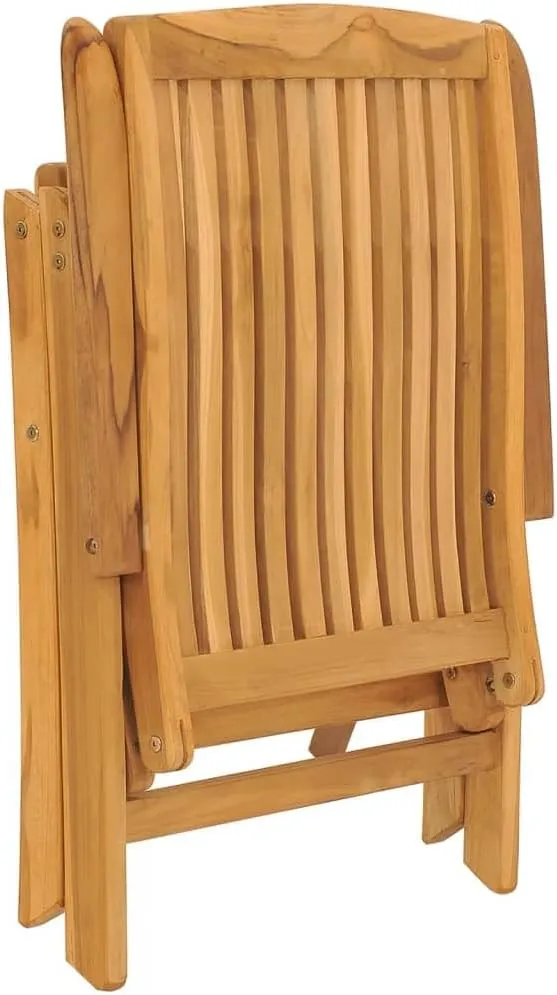 Sillas De Patio Camping Chair Lawn Chairs Outdoor Patio Chairs - Reclining Patio Chairs with Cushions 4 pcs Solid Wood Teak for Park Campsites Garden Beaches
