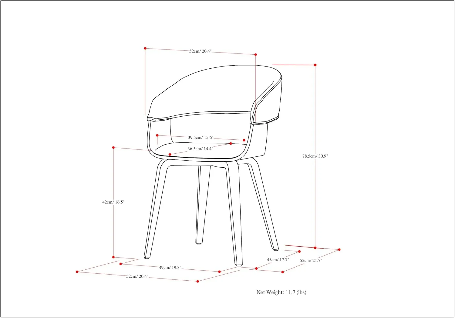 SIMPLIHOME Lowell Dining Chairs - Upholstered Bentwood Frame and Vegan Faux Leather Kitchen Chair in Distressed Brown, Modern Dining Room Seating with Curved Back and Padded Seat
