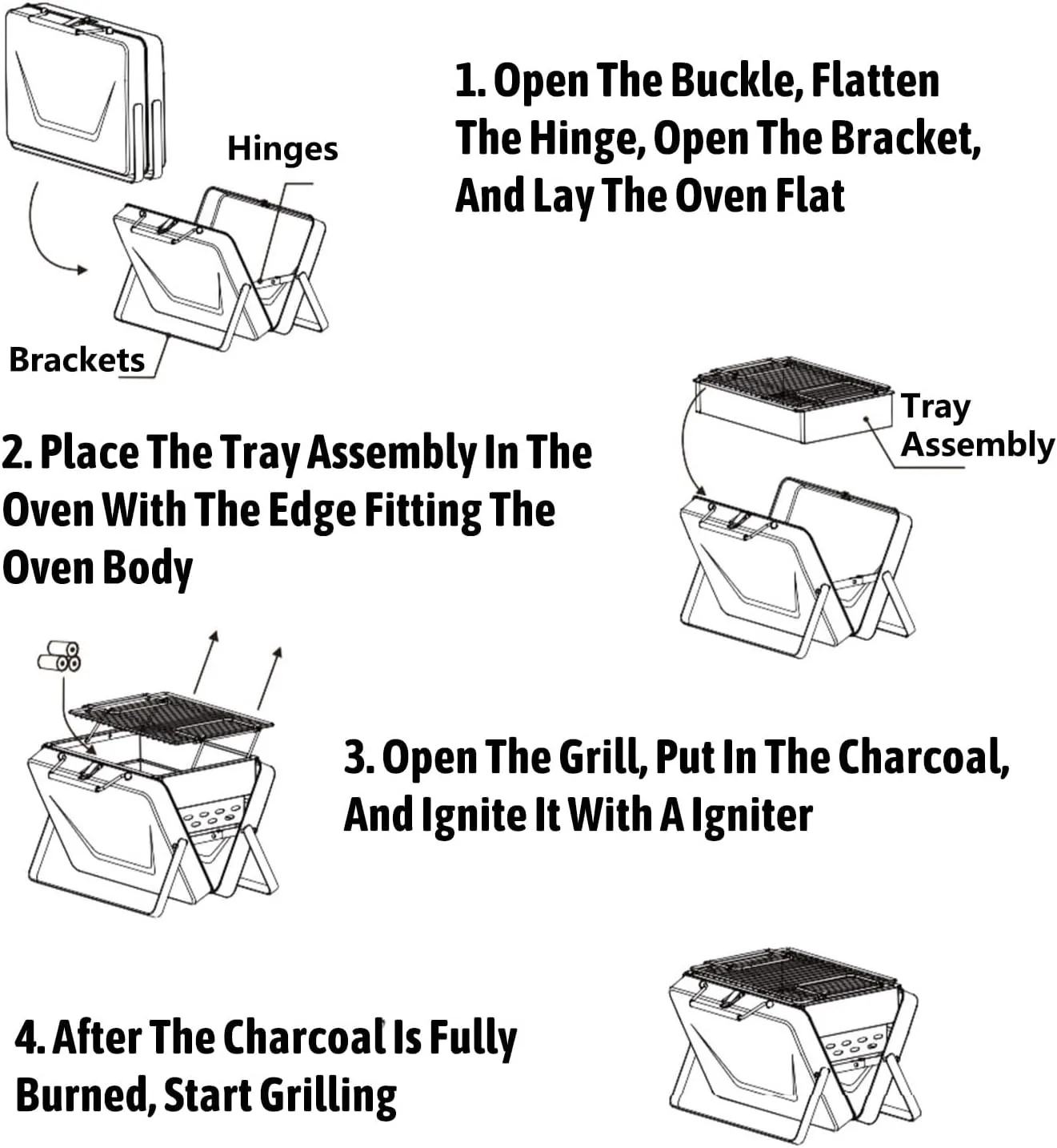 Small BBQ Charcoal Grill – Foldable Portable BBQ Grill – for Outdoor Picnic, Camping & Backyard Grilling – Compact Outdoor BBQ, Small & Sturdy Design Easy to Clean(Green,30 * 22 * 22cm)