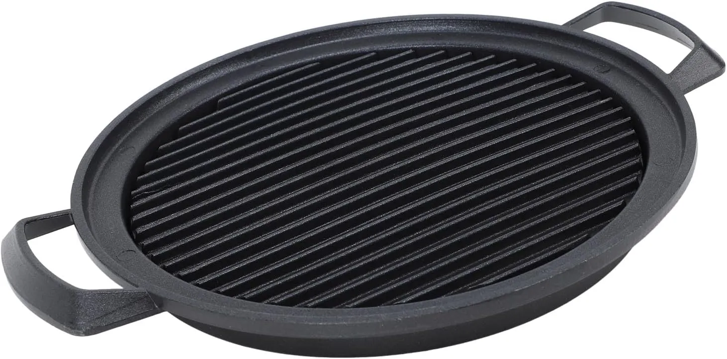 Small Portable Japanese Mini Hibachi Grill Aluminum Alloy BBQ Charcoal Grill Quick Heating for Camping Proof (Large Circle)