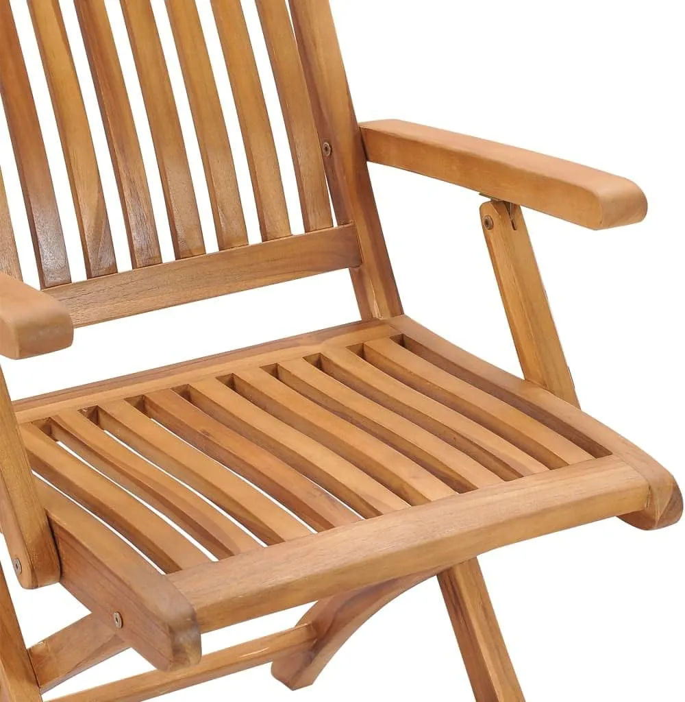Solid Teak Wood Folding Patio Chairs 2-Pack, Foldable Outdoor Lounge Chairs with Smooth Sanded Finish, Weather-Resistant Wooden Furniture for Backyard Poolside Beach Camping