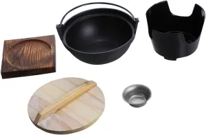 Sosoport 1set Outdoor Cast Hot Pot Stove Support Plate Lightweight Picnic Cookware for Camping Family Gatherings and Outdoor Cooking Easy to Clean Design