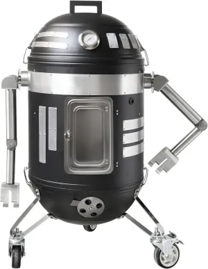 SPACEBOT Seiris Smoker Grill, Charcoal Barbecue Grill, Portable 3 in 1 Smoker for Garden Camping, Outdoor Cooking and Grilling