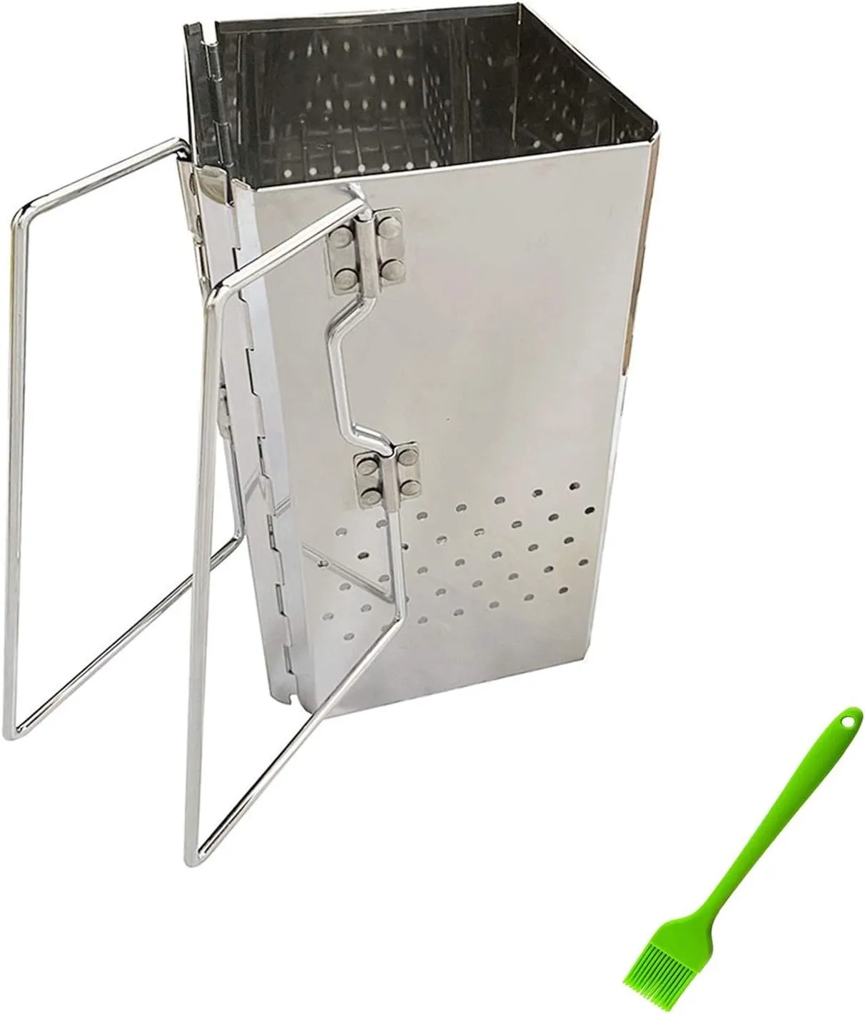 Square Firewood Stoves Carbon Furnace Mini Firewood Stoves BBQ Folding Barbecue for Camping Portable Stoves Folding Grill