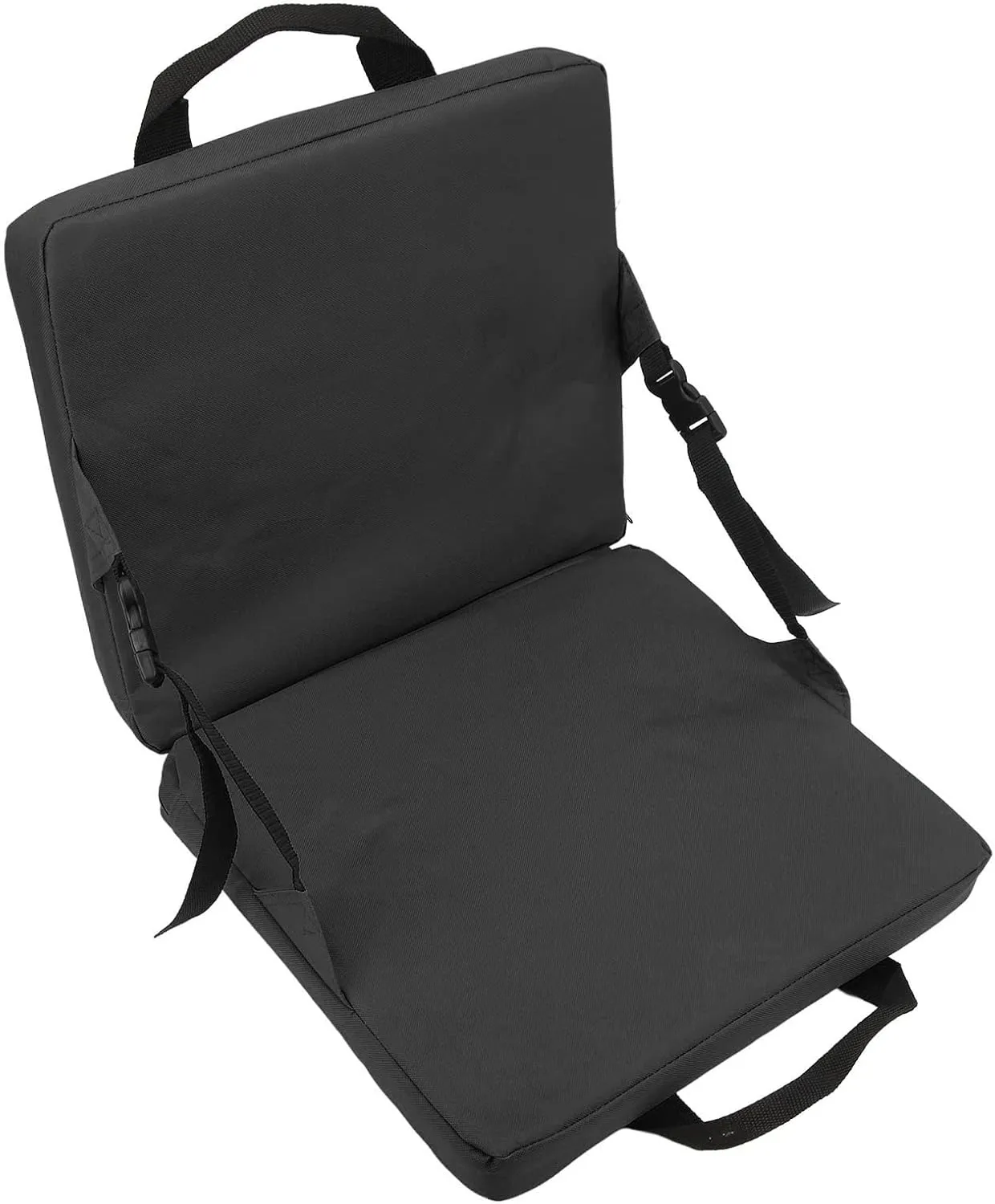 Stadium Seat Cushion, Portable High Back Soft Patio Outdoor Foldable Chair with Backrest Sponge Cushion Cushions Storage Pocket, 600D Durable Kayak Travel for Fishing, Hiking,